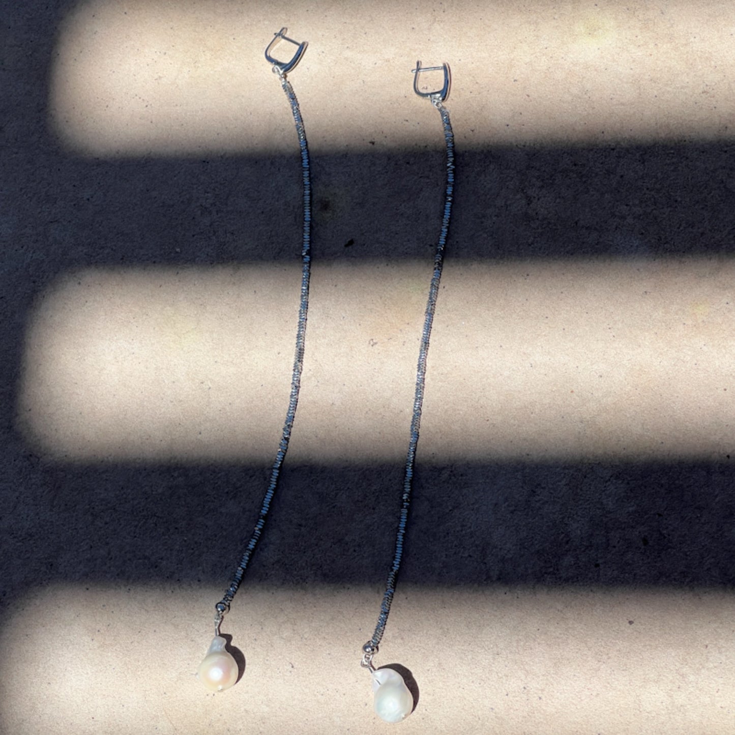 Glittering Drop Earrings
