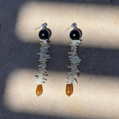 White Coral Earrings
